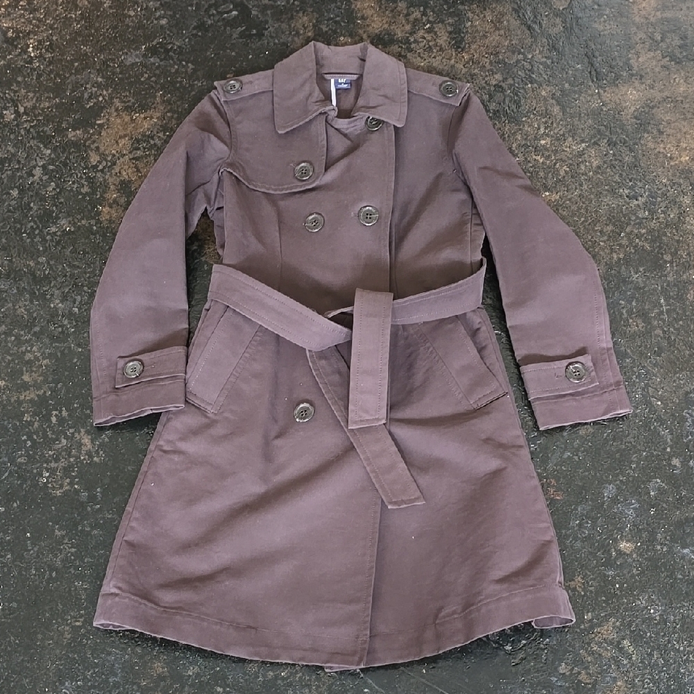 Women's Double-Breasted Trench Coat - Brown